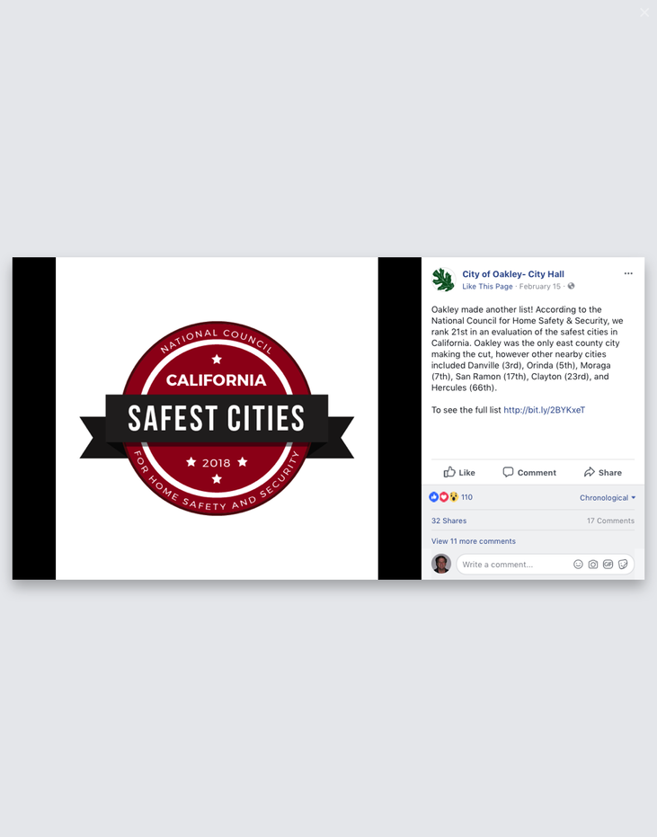 21 st Safest City